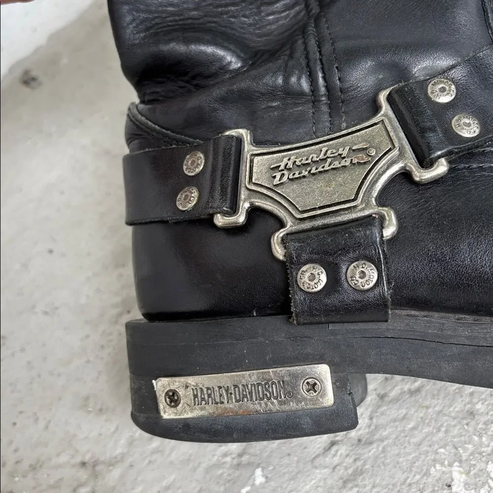 Harley Davidson, harness, mega size logo biker boot